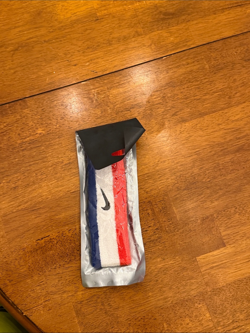 Nike Red White Blue Terry Headband with Black Swoosh